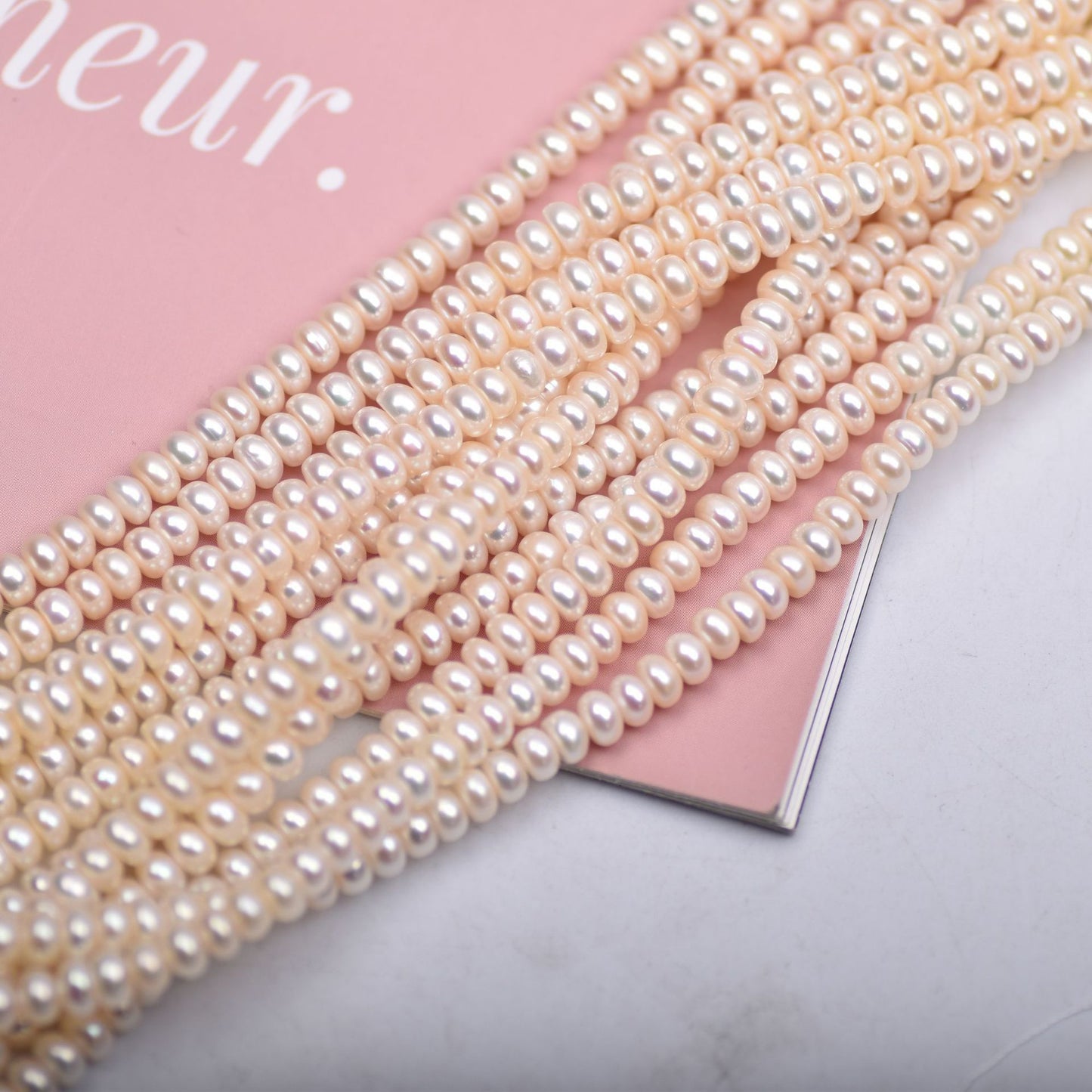 1202 Upper quality 5-6mm strong light thick DIY accessories, natural bread pearls