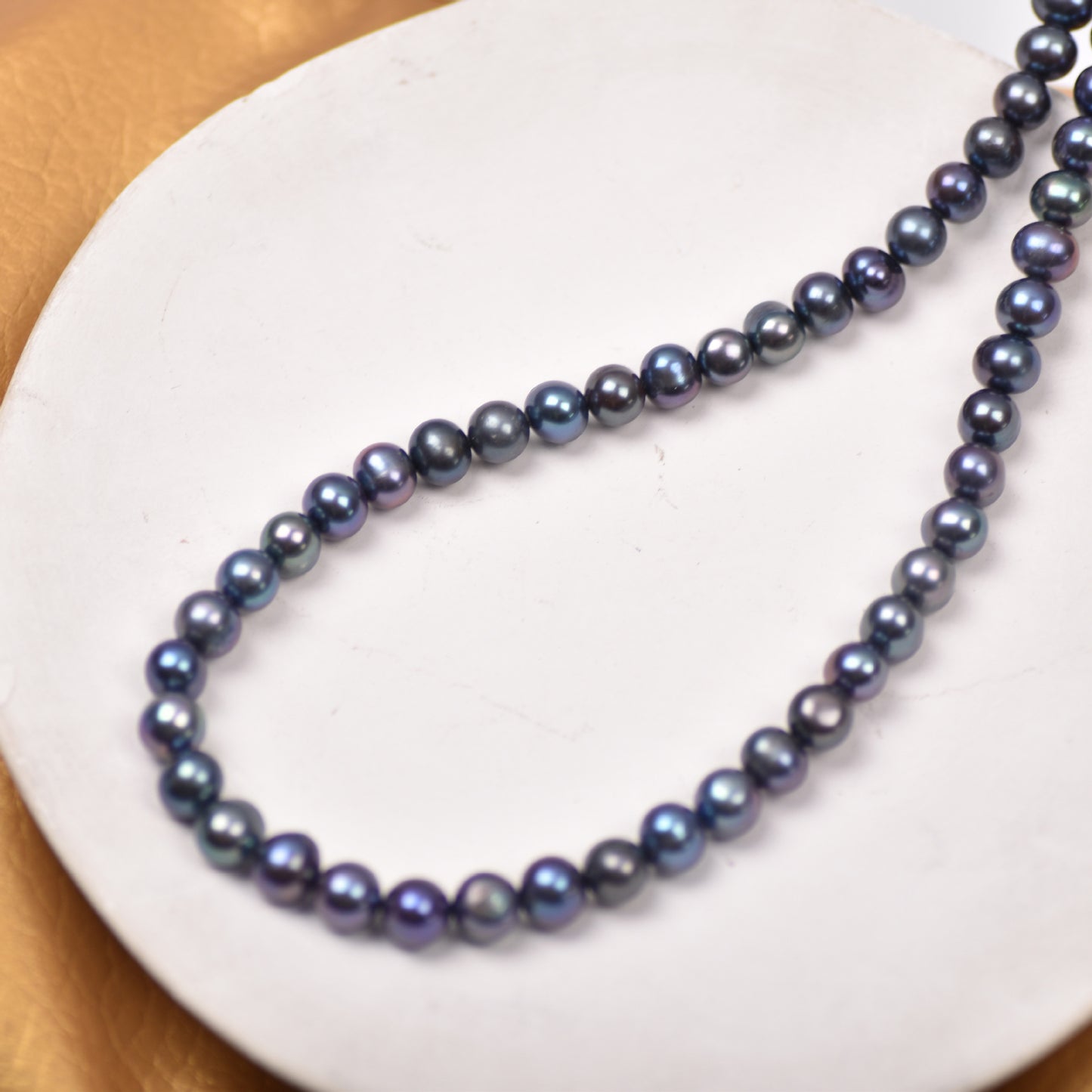 1171 Cost-effective imitation Tahitian black nearly round pearl 9mm jewelry DIY accessories natural freshwater pearl