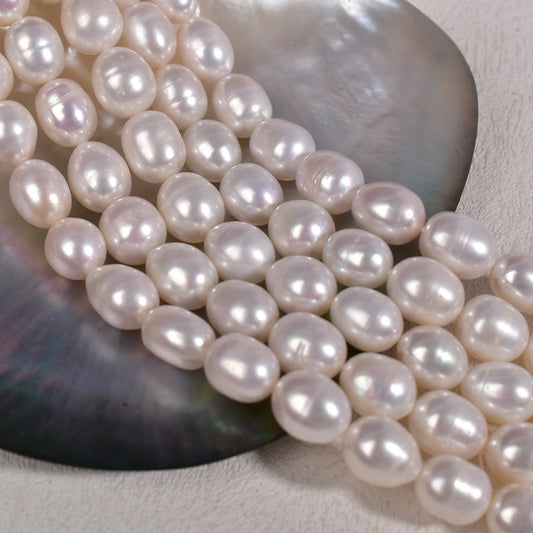 1014 Natural freshwater pearl loose beads 10-11MM rice beads handmade DIY beading materials work in progress Raw material accessories