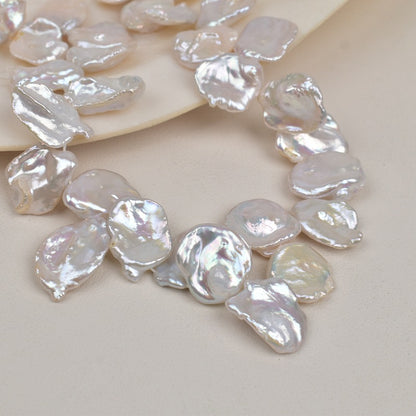 1081 Natural Silver Grey White Gold Panax Notoginseng Petals Baroque Natural Freshwater Pearl