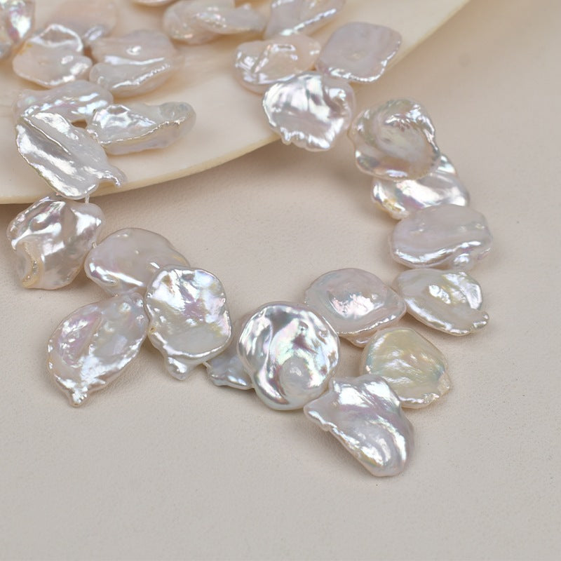 1081 Natural Silver Grey White Gold Panax Notoginseng Petals Baroque Natural Freshwater Pearl