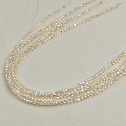 1322 3mm keshi pearl baroque special-shaped natural freshwater pearl DIY necklace work in progress