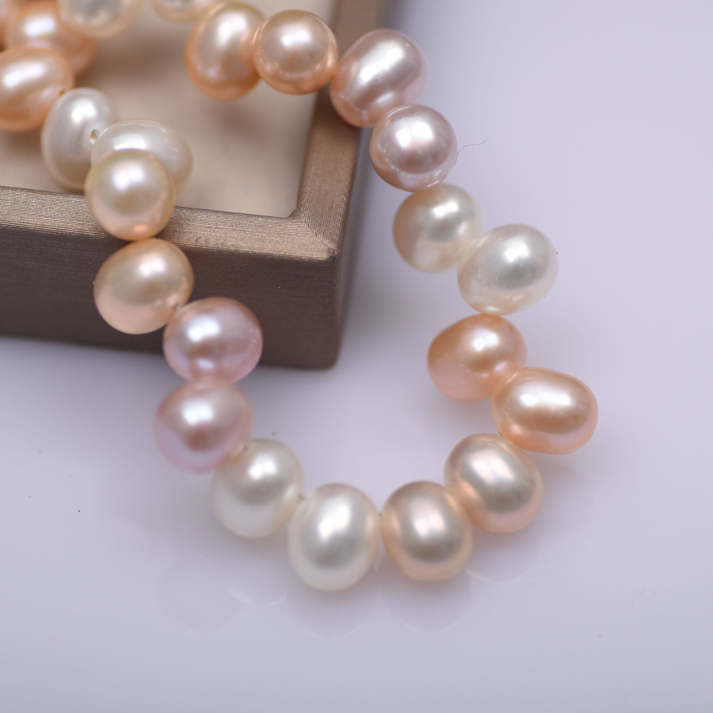 1002 Strong light Panax notogeng natural mixed color rice beads about 7-8mm natural freshwater pearls work in progress diy jewelry accessories