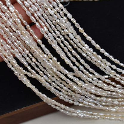 1310 4-5mm Baroque straight-hole pearl, natural freshwater pearl