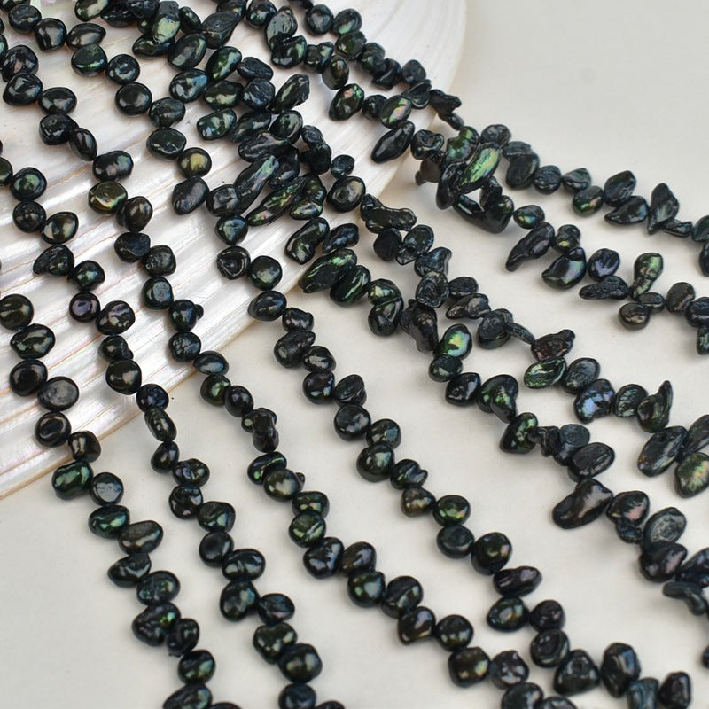 1093 petals irregular black natural freshwater real pearl DIY jewelry