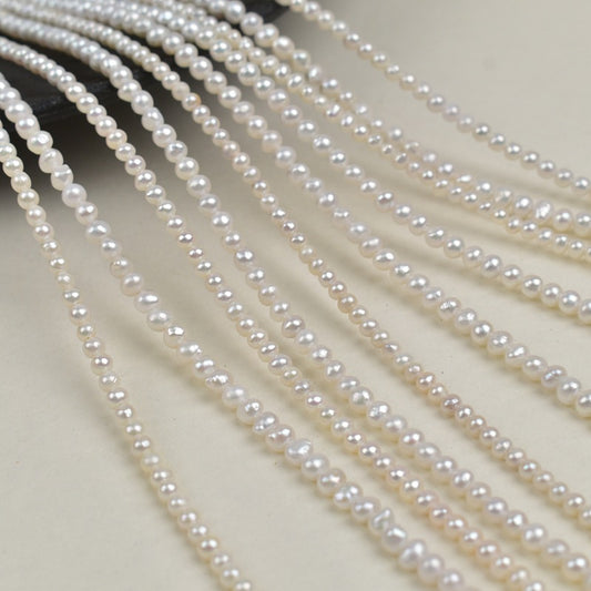 1181 3-4Mm thread nearly round AK4-5mm natural freshwater pearl DIY
