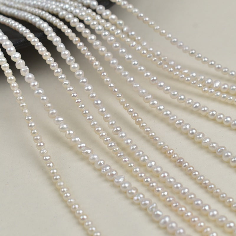 1181 3-4Mm thread nearly round AK4-5mm natural freshwater pearl DIY