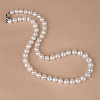 Natural freshwater pearl necklace for mother gift short simple luxury fashion short URL XL050
