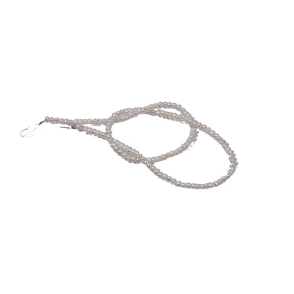 1210 Cost-effective 3-4mm white natural freshwater pearl flat beads necklace DIY jewelry material