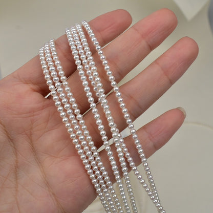 1168 3mm almost flawless white bright freshwater pearl work in progress