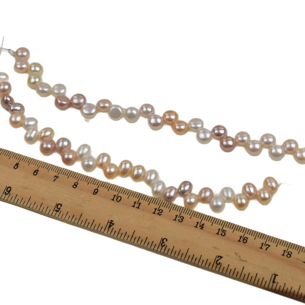 1042 Natural Freshwater Real Pearl Loose Beads 7-8mm DIY Handmade Materials