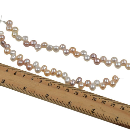 1042 Natural Freshwater Real Pearl Loose Beads 7-8mm DIY Handmade Materials