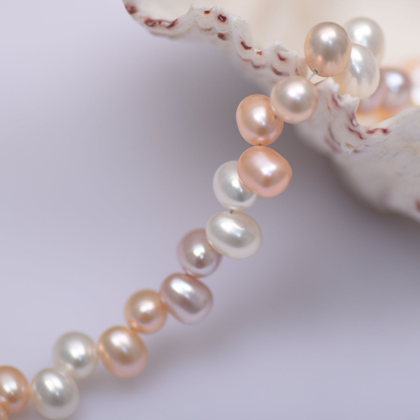 1002 Strong light Panax notogeng natural mixed color rice beads about 7-8mm natural freshwater pearls work in progress diy jewelry accessories