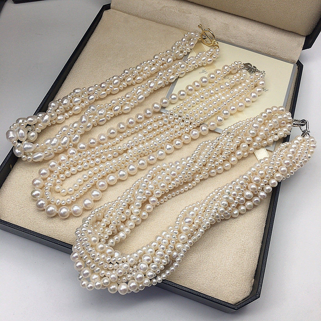 multi-layer TIAN Ran freshwater pearl necklace