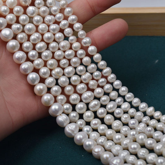 1126 Natural Pearl 5-8mm work in progress Strong Threaded Pearl