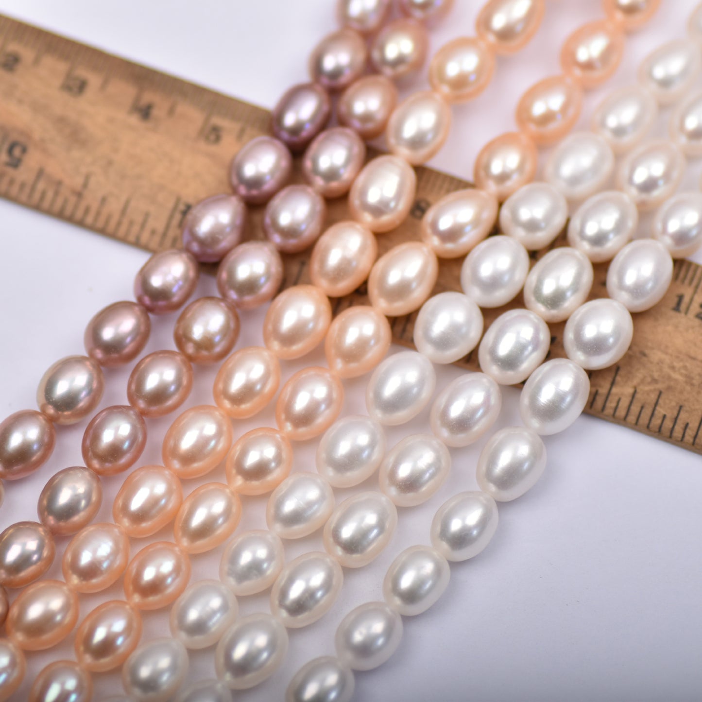 1019 Natural Freshwater Pearl Loose Beads 7-8mm Rice BeadsWholesale