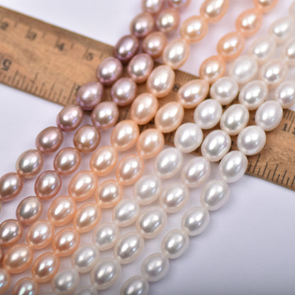 1019 Natural Freshwater Pearl Loose Beads 7-8mm Rice BeadsWholesale