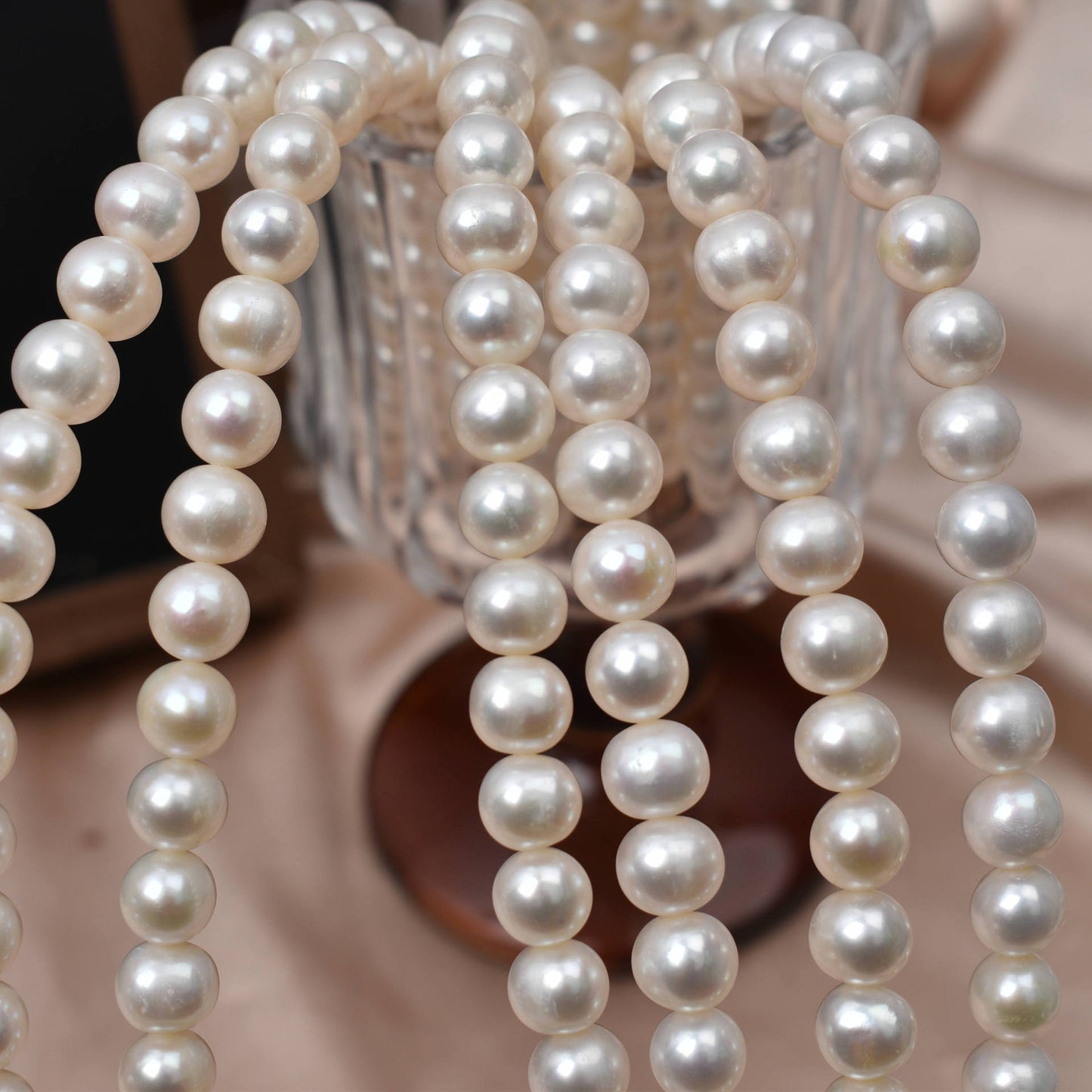 1144 natural freshwater pearl 8-9mm strong light DIY bracelet necklace work in progress loose beads wholesale