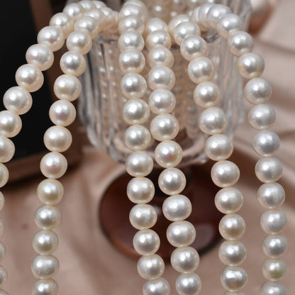 1144 natural freshwater pearl 8-9mm strong light DIY bracelet necklace work in progress loose beads wholesale