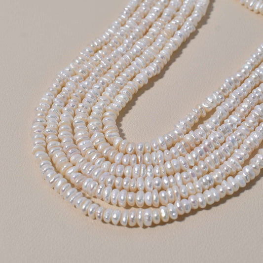 1203 cost-effective flat beads 4-5 special-shaped irregular pearls natural freshwater pearls DIY
