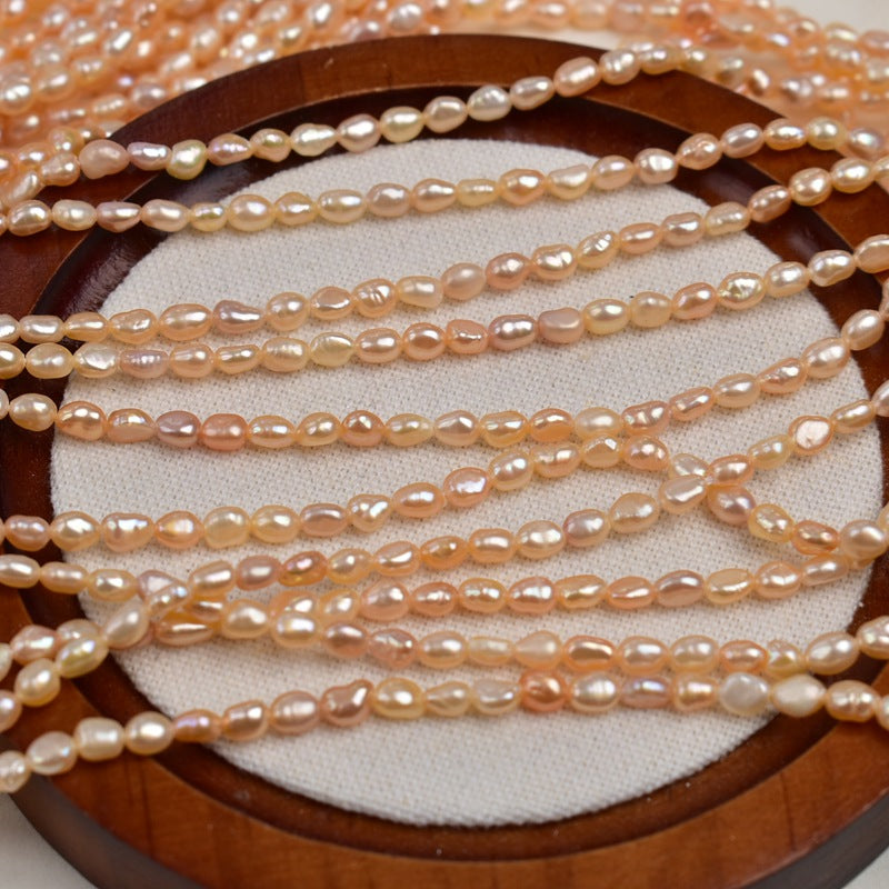 1309 3-4Mm Baroque, Pearl Natural Freshwater Profile Pearl