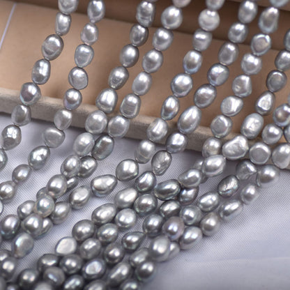 1325 Baroque, special-shaped 8-9mm gray small stone shape natural freshwater pearl DIY accessories