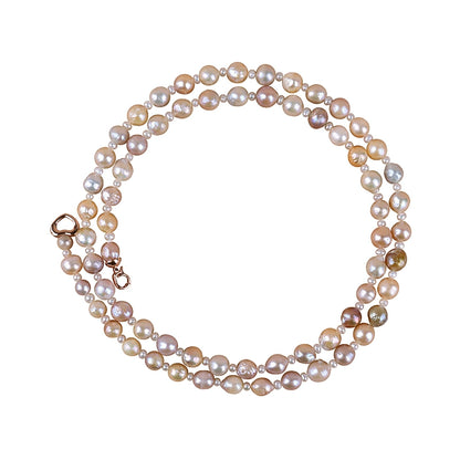 Natural Freshwater Pearl Necklace Baroque Mixed Color