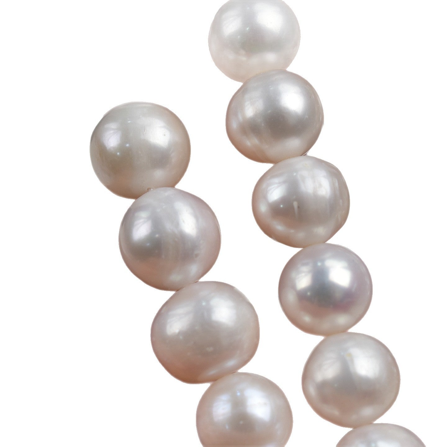 1166 White 8-11-13 mm Natural Freshwater Near Round Pearl work in progress Pearl Jewelry Accessories DIY