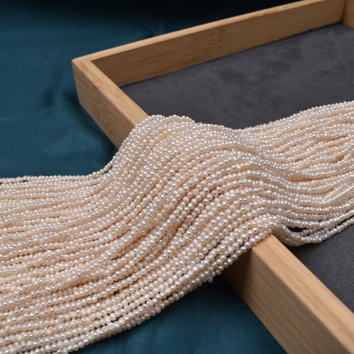 1169 1.8-2 mm Small Pearl Natural Freshwater Real Pearl Loose Bead work in progress