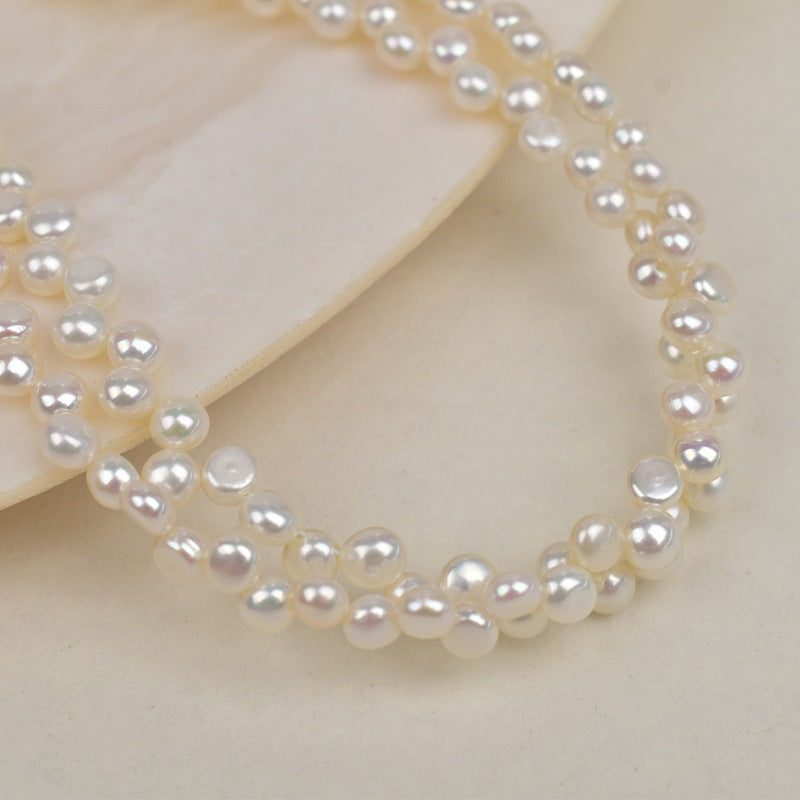 1233 4-5mm Baroque Pearl Natural Freshwater Pearl DIY Handmade Jewelry Wear