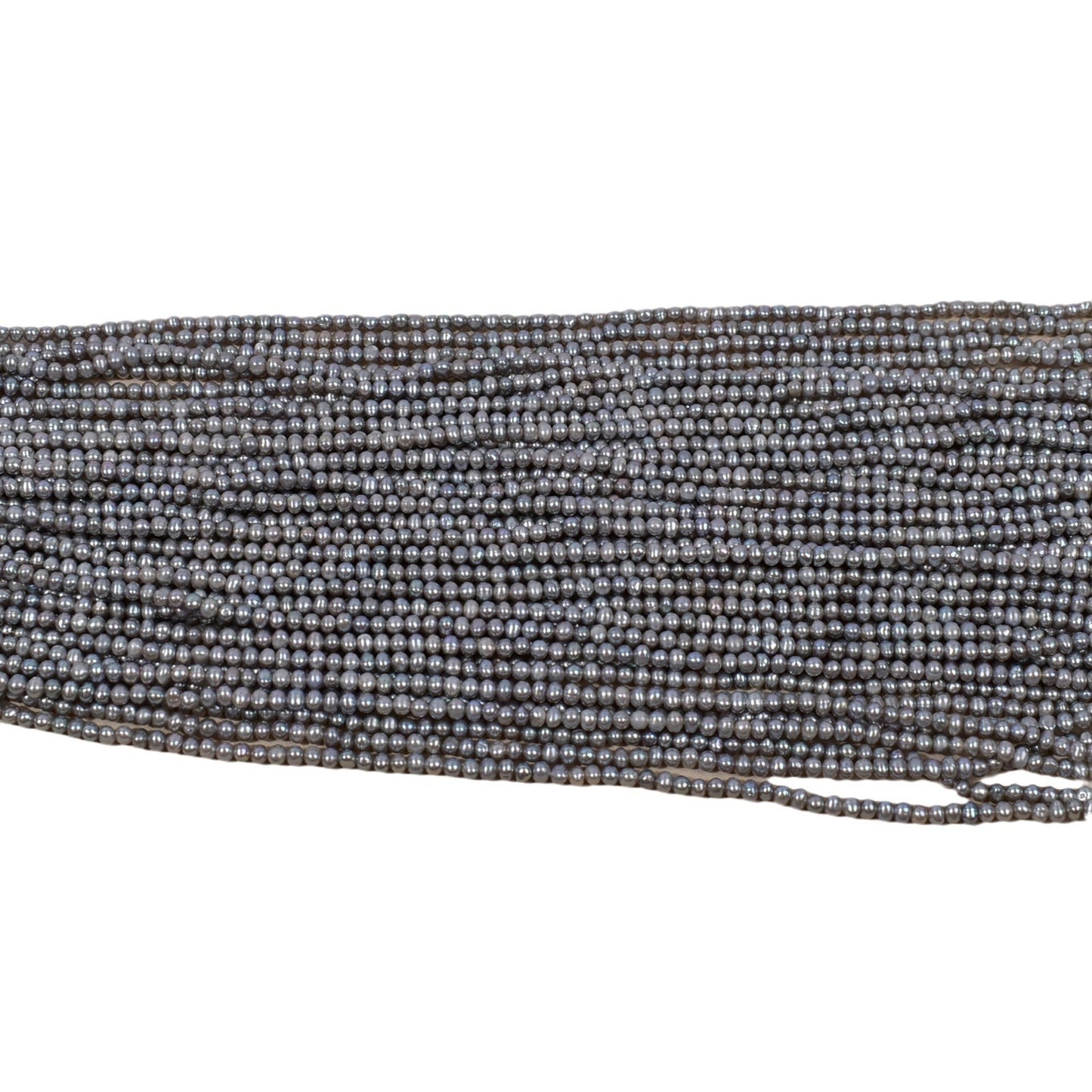 1161 3mm grey, natural freshwater pearl loose beads work in progress naked beads DIY