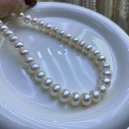 1240 Zhuji natural pearls 8-9MM freshwater flat beads loose beads purple pearls