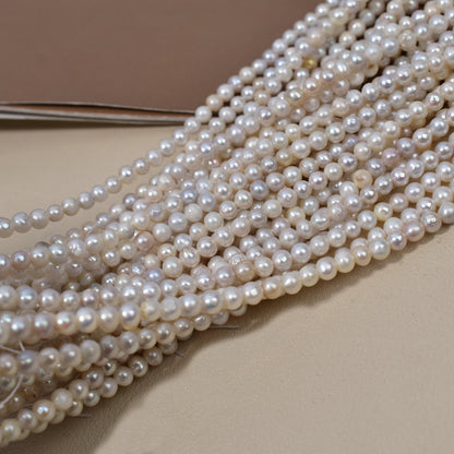1153 4-5Mm natural, light gray pearls, jewelry handmade material