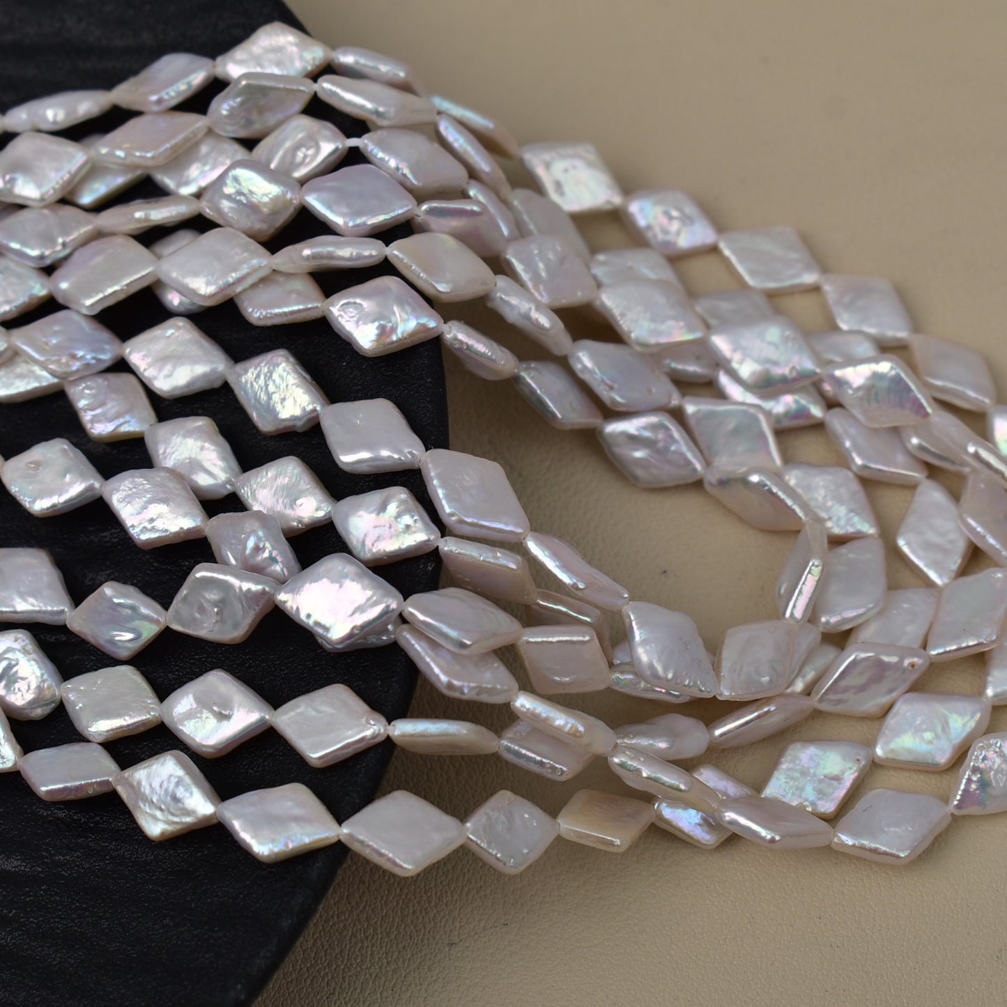 1072 Baroque Pearl Natural Freshwater Pearl Rhombus Loose Bead Jewelry Accessories