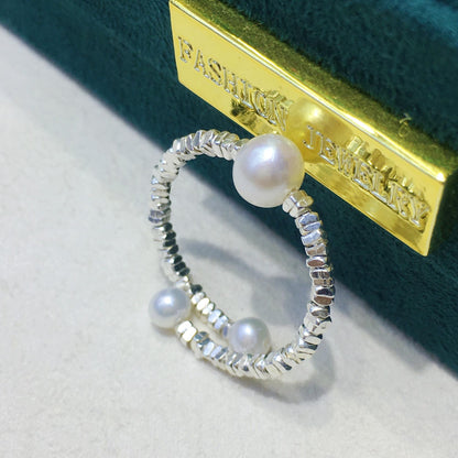 S925 sterling silver gypsy tian ran freshwater pearl necklace bracelet ring