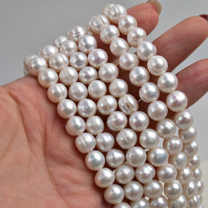 1148 9-10mm Near-Round Natural Freshwater Pearl Loose Beads