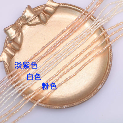 1220 Natural Freshwater Pearl Loose Beads 1.8-2mm Strong Light Small Particle Flat Beads DIY Jewelry Semi-finished Accessories