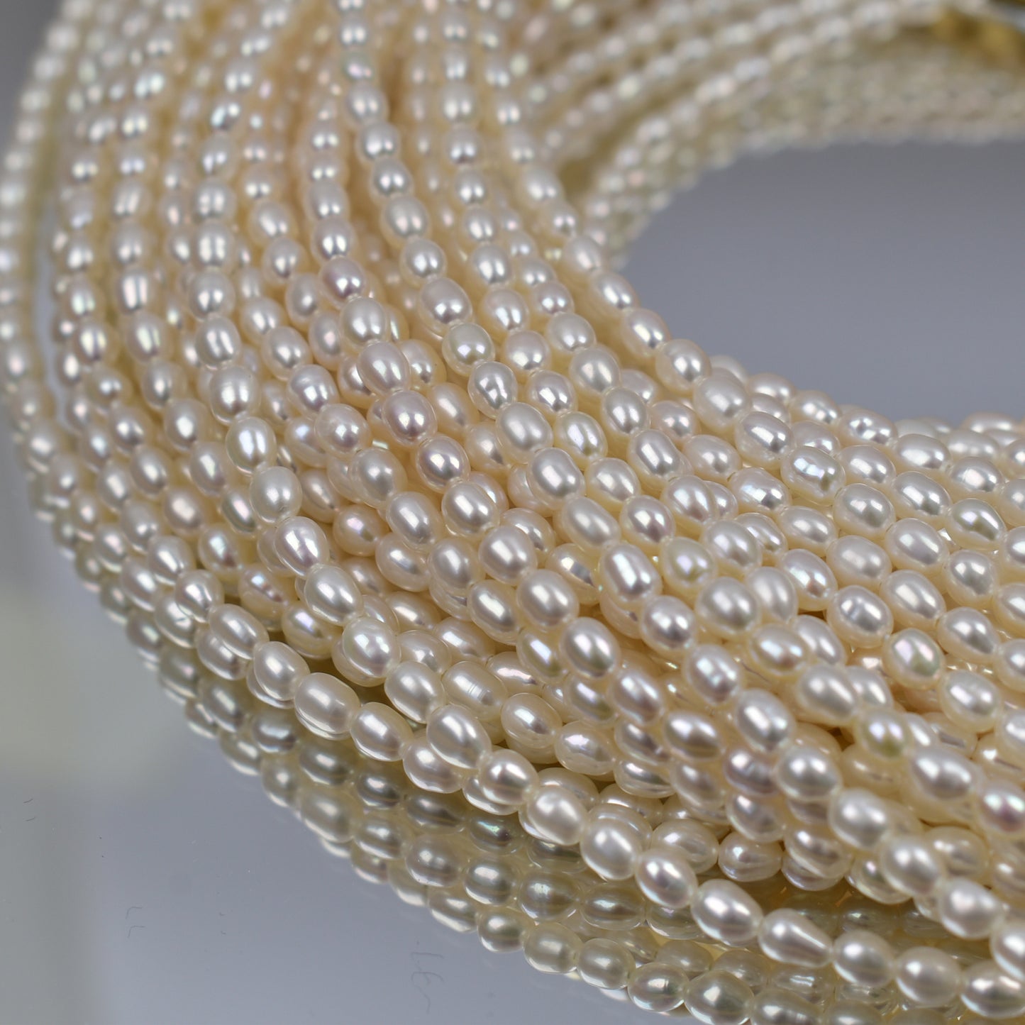 1009  3-4Mm natural  beads pearl loose beads natural freshwater necklace Zhuji pearl wholesale