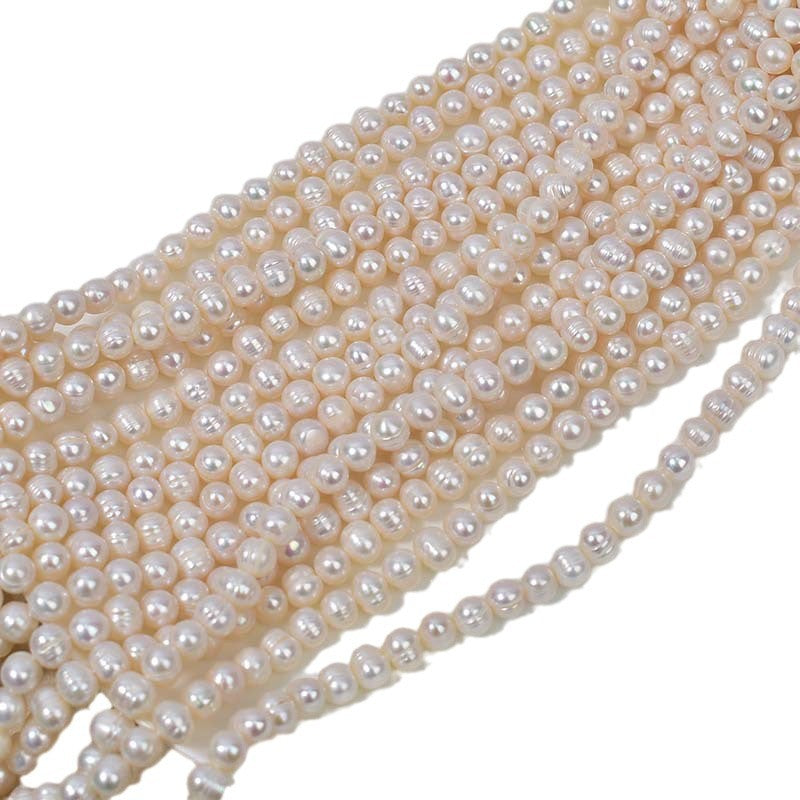1201 Foreign Trade Source 7-8mm Natural Freshwater Thread Pearl Necklace Bracelet Raw Material