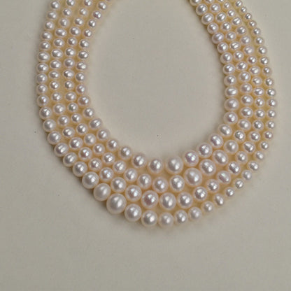 1138 Natural freshwater pearls, necklace work in progress DIY jewelry material