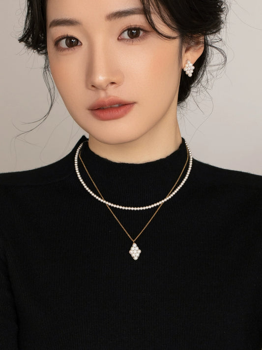 Natural Pearl Necklace Women's Design Chain Jewelry Collar Women's