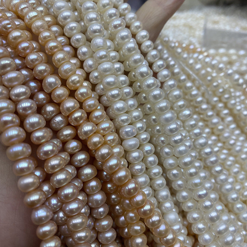 1229 farm direct sales, natural freshwater pearls 7-8mm work in progress DIY jewelry accessories