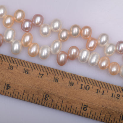 1002 Strong light Panax notogeng natural mixed color rice beads about 7-8mm natural freshwater pearls work in progress diy jewelry accessories