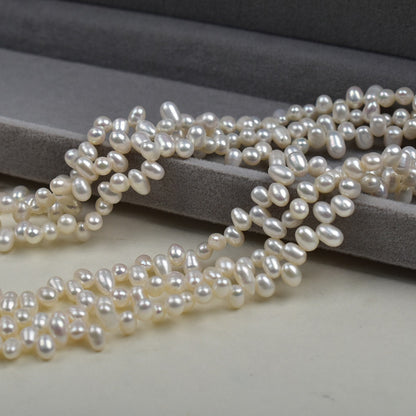 1054 Strong light 4-5mm smooth pearl necklace work in progress Material wholesale