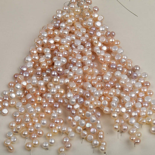 1042 Natural Freshwater Real Pearl Loose Beads 7-8mm DIY Handmade Materials