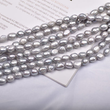 1325 Baroque, special-shaped 8-9mm gray small stone shape natural freshwater pearl DIY accessories
