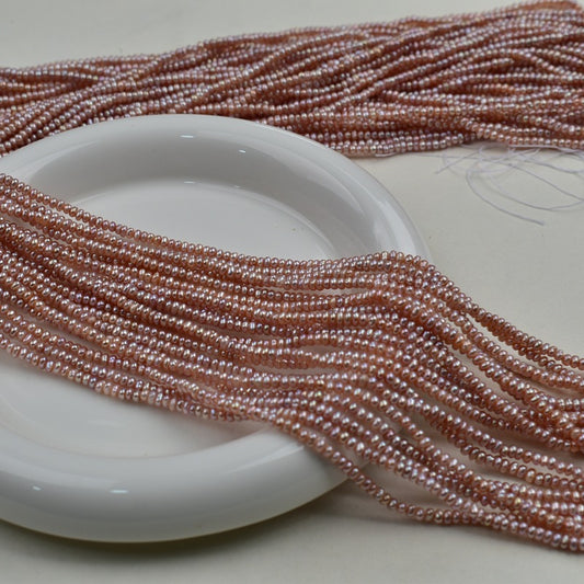 1234 natural freshwater pearls about 3mm purple pearls