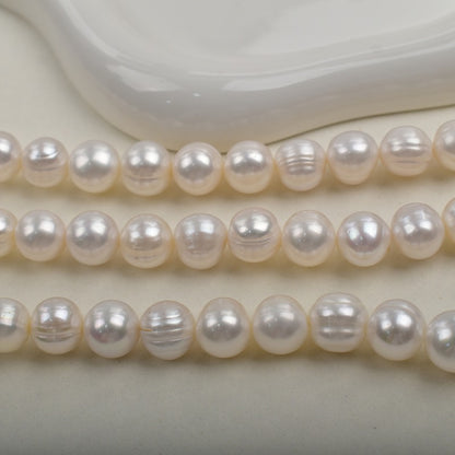 1114 10-11Mm Threaded Pearl Natural Freshwater Pearl DIY Jewelry Material Accessories Wholesale