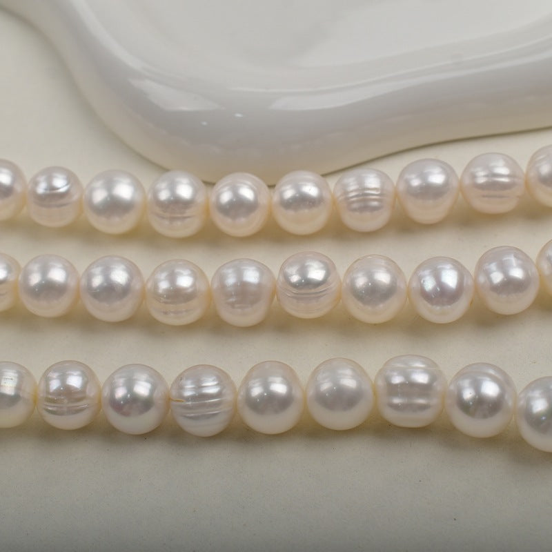 1114 10-11Mm Threaded Pearl Natural Freshwater Pearl DIY Jewelry Material Accessories Wholesale