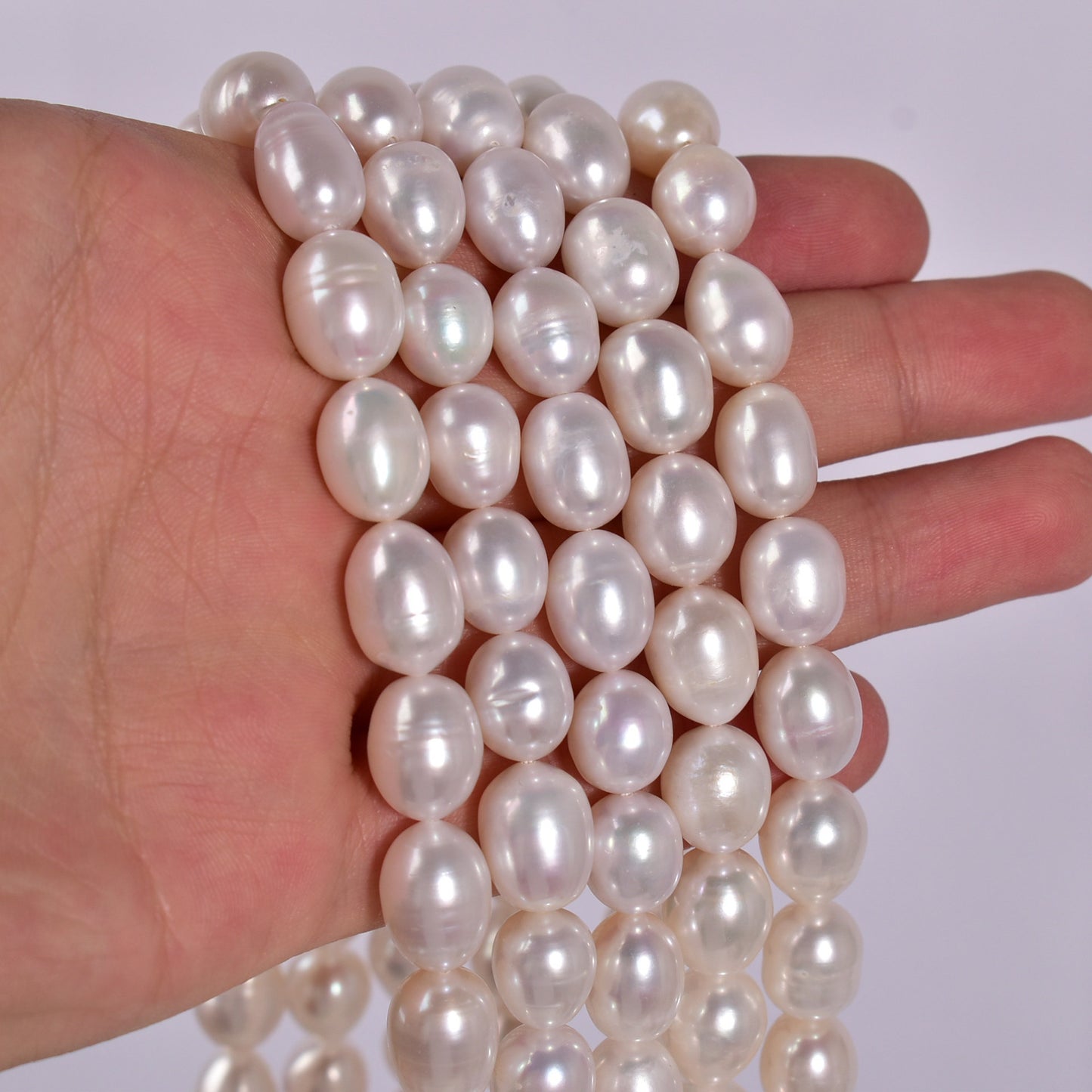 1014 Natural freshwater pearl loose beads 10-11MM rice beads handmade DIY beading materials work in progress Raw material accessories